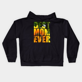 Best Mom Ever Flower Pattern Mother Gift Kids Hoodie